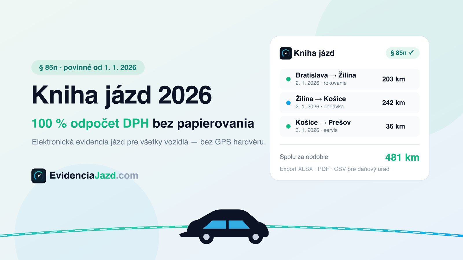 Odpočet DPH na firemné auto od 2026: ako si udržať 100 % bez papierovania